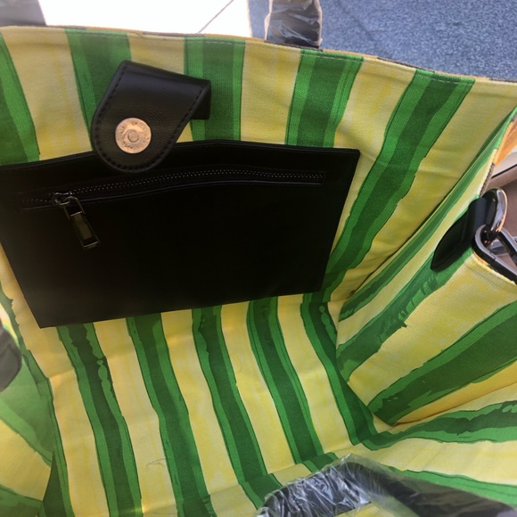 Art Canvas Striped Tote - Picture 11 of 11